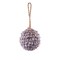 Rustic Frosted Pinecone Ornament – 4.25" Pinecone Petal Ball with Jute Hanger-XD1299